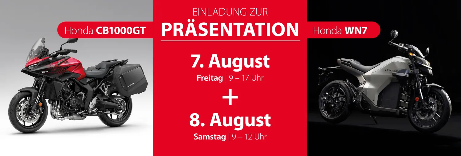 Einladung zur Honda CB1000GT + WN7 Präsentation