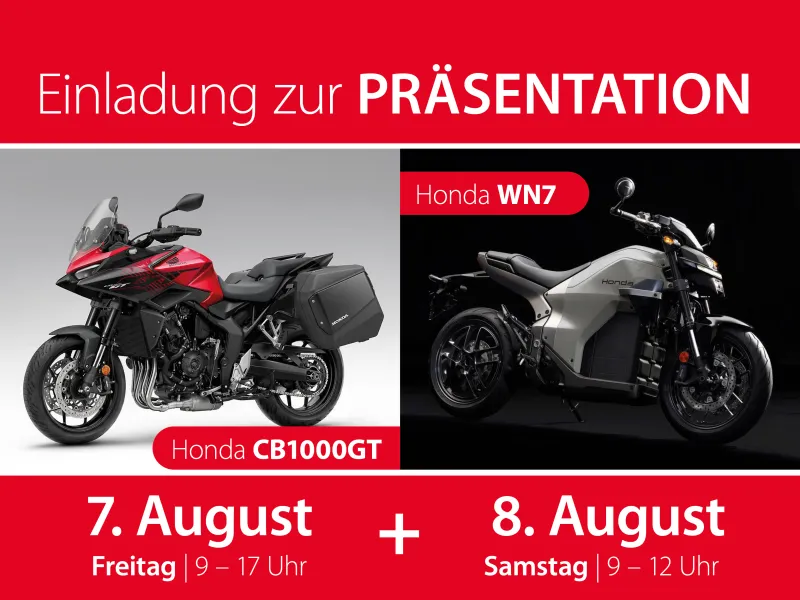 Einladung zur Honda CB1000GT + WN7 Präsentation